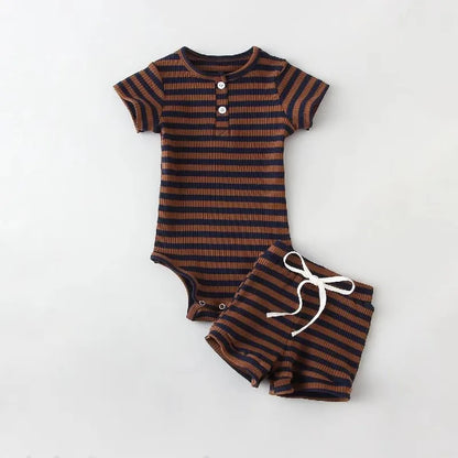 Baby Boy Suits for Spring Summer Cotton Infant Homewear Bodysuit + Pants Newborn Boy Clothes Set