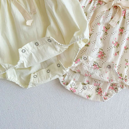 Baby Clothing Summer Newborn Clothing Floral Romper TGie Jumpsuits Short Sleeve Sunsuits 0-2Y Infant Rompers