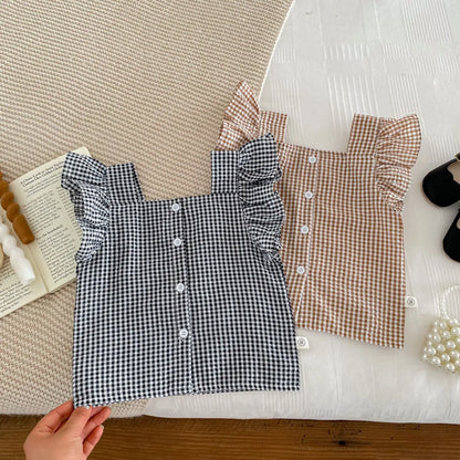 Toddler Girl Clothes Summer Baby Clothing Set Casual Flying Sleeve Tank Top+Shorts Set For Children Casual Daily Outside Outfits