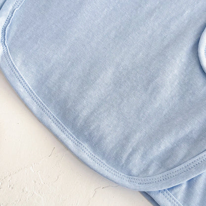 Toddler Baby Summer Casual Clothes Sets Solid Color With Pocket T-shirt Tops+Striped Triangle Shorts Boys Girls Clothes 2Pcs/Set