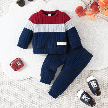 Baby Clothes Boys Set 3-24 Months Long Sleeve Warm Winter Sweater and Long pant Outfit Clothing Suit For Newborn Baby