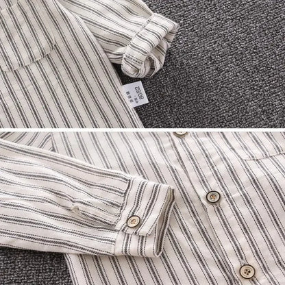 New Toddler for Kids Spring Children Clothes Boys Shirts Blouses Long Sleeve Strip Shirt Casual Cotton Shirts Tops Camisas