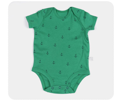 Children's Clothing Four Seasons New Baby Short-sleeved Triangle Pajamas Crawling Clothes Baby Onesie