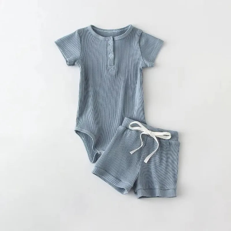 Baby Boy Suits for Spring Summer Cotton Infant Homewear Bodysuit + Pants Newborn Boy Clothes Set