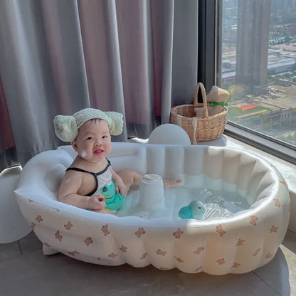 Children's Inflatable Bathtub  Home Bath Basin Baby Inflatable Bathtub Indoor Children's Swimming Pool