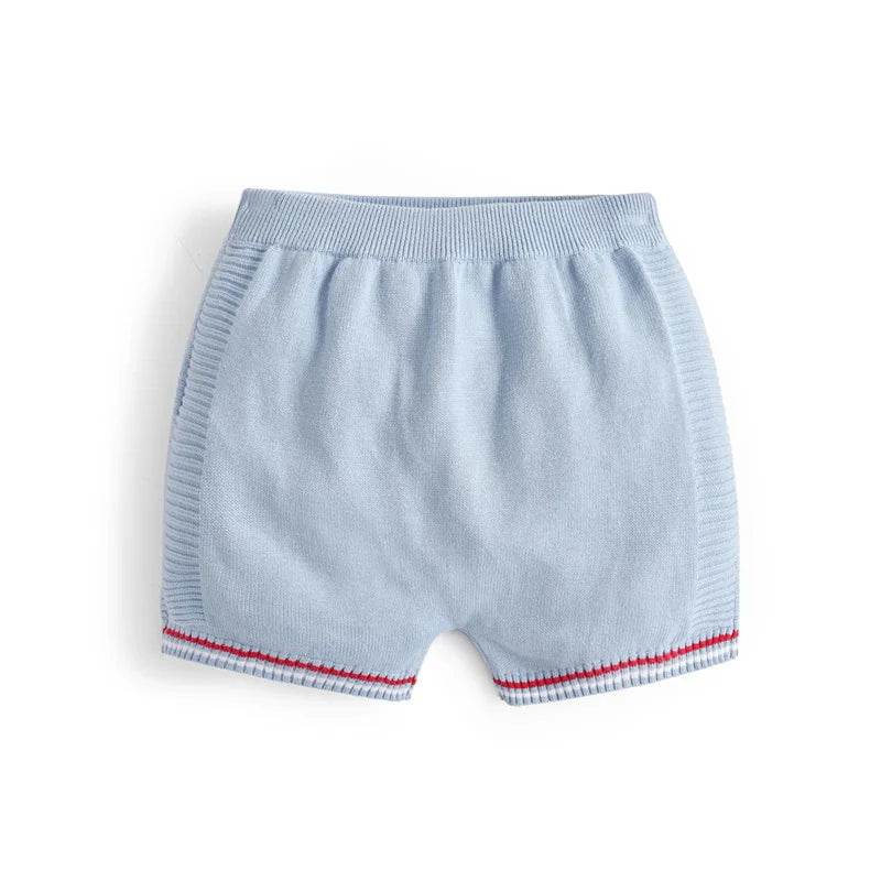 Baby Clothes Infant Boy Knitted Clothing Sets Kids Spanish Boutique Costume Set Summer Toddler Shirt Shorts 2PCS Suit Boys Party