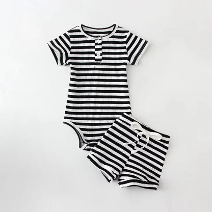 Baby Boy Suits for Spring Summer Cotton Infant Homewear Bodysuit + Pants Newborn Boy Clothes Set