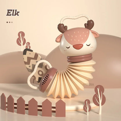 2-in-1 Electronic Accordion Baby Crib Pendant Bed Bell Stroller Toddler Rattles Sensory For Newborn Toys 0 12 24 36 Months