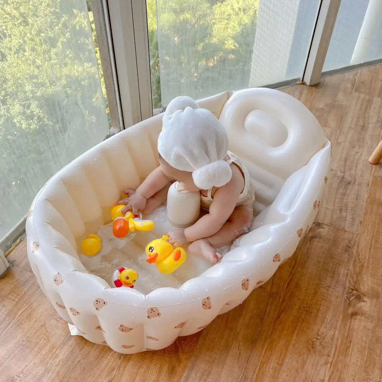 Children's Inflatable Bathtub  Home Bath Basin Baby Inflatable Bathtub Indoor Children's Swimming Pool