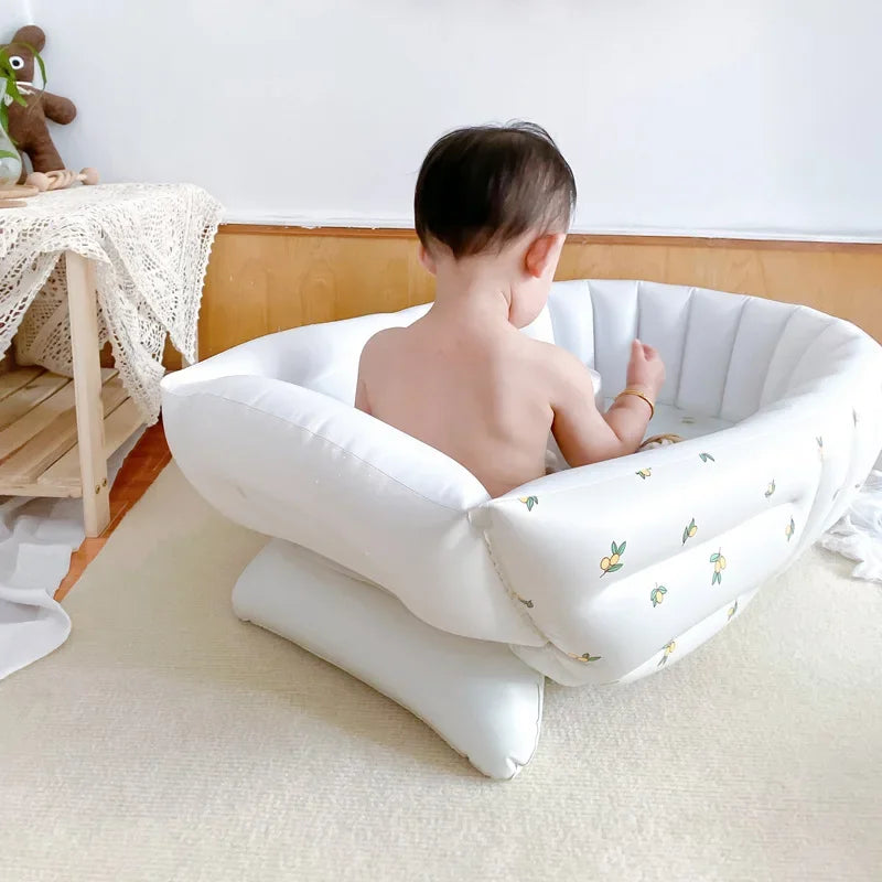 Children's Inflatable Bathtub  Home Bath Basin Baby Inflatable Bathtub Indoor Children's Swimming Pool