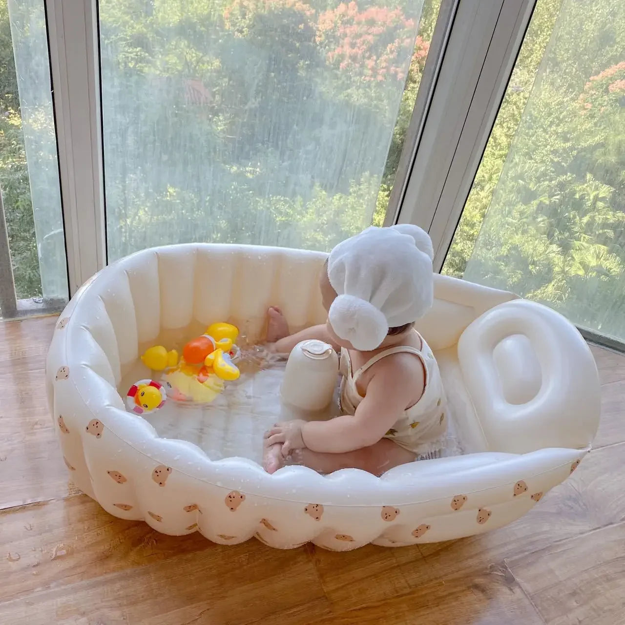 Children's Inflatable Bathtub  Home Bath Basin Baby Inflatable Bathtub Indoor Children's Swimming Pool
