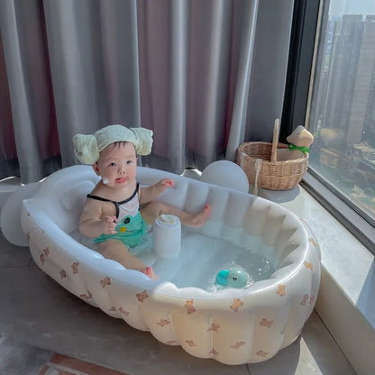 Children's Inflatable Bathtub  Home Bath Basin Baby Inflatable Bathtub Indoor Children's Swimming Pool