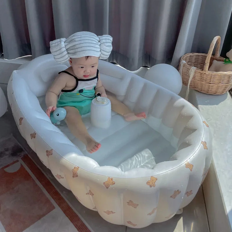 Children's Inflatable Bathtub  Home Bath Basin Baby Inflatable Bathtub Indoor Children's Swimming Pool