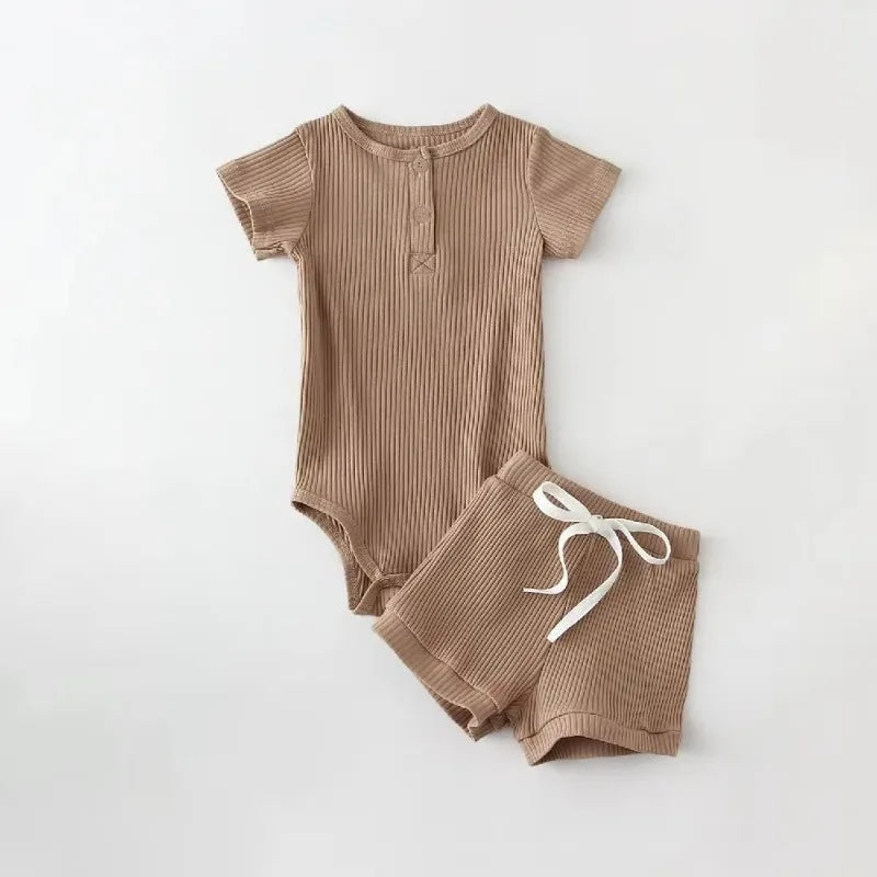 Baby Boy Suits for Spring Summer Cotton Infant Homewear Bodysuit + Pants Newborn Boy Clothes Set