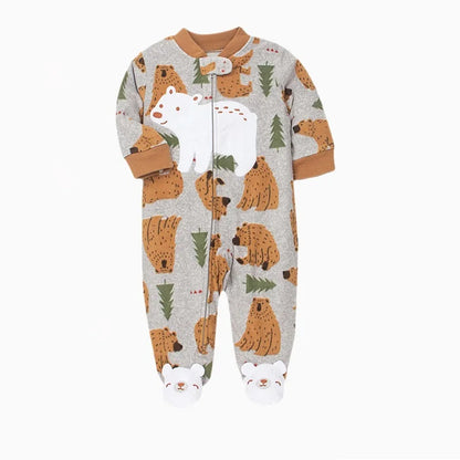 Newborn Baby Boy Clothes Fleece Warm Infant Baby Rompers Spring Autumn Toddler Girls Jumpsuit Kids Costume