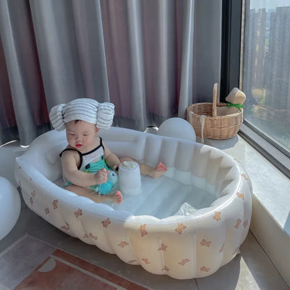 Children's Inflatable Bathtub  Home Bath Basin Baby Inflatable Bathtub Indoor Children's Swimming Pool