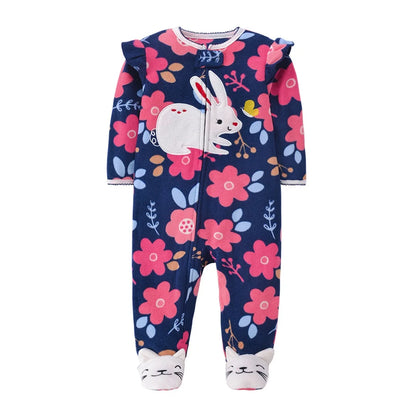 Newborn Baby Boy Clothes Fleece Warm Infant Baby Rompers Spring Autumn Toddler Girls Jumpsuit Kids Costume