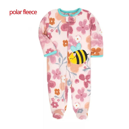 Newborn Baby Boy Clothes Fleece Warm Infant Baby Rompers Spring Autumn Toddler Girls Jumpsuit Kids Costume