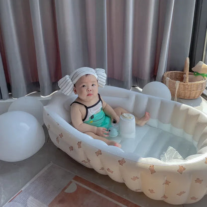 Children's Inflatable Bathtub  Home Bath Basin Baby Inflatable Bathtub Indoor Children's Swimming Pool