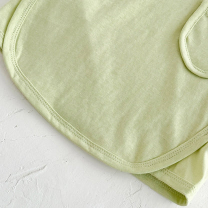 Toddler Baby Summer Casual Clothes Sets Solid Color With Pocket T-shirt Tops+Striped Triangle Shorts Boys Girls Clothes 2Pcs/Set