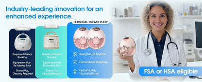 Breast Pump Electric Handsfree BPA Free With Heating & UV Sterilize Lid Optional Wireless Upgrade Wearable Breastfeeding Pump