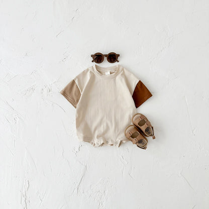 Summer Children's Clothes Baby Boy T-Shirt+Pant 2Pcs Kids Solid Short Sleeve Elastic Waist Suit Toddle Girl Clothes Baby Outfit