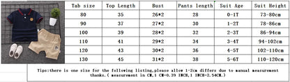 Baby Boy Clothes Summer Children Clothing Polo Shirt Sets Boys Short Toddler Sleeve T-shirt Kids Sports Suit 2pcs Cotton 1-5y