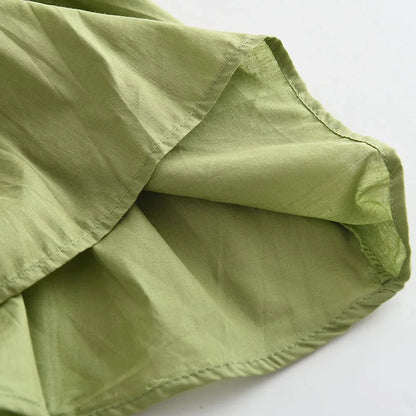 Toddler Girls Suit 2023 New Summer Hollow Suspender Top + Solid Color Trousers Fashion Suit Soft Clothes 2-7 Years