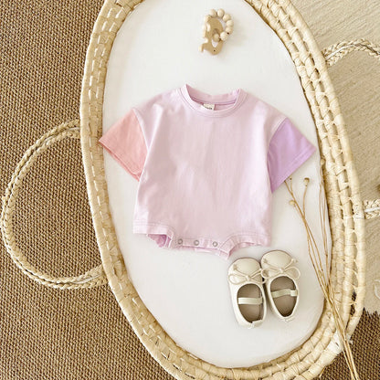 Summer Children's Clothes Baby Boy T-Shirt+Pant 2Pcs Kids Solid Short Sleeve Elastic Waist Suit Toddle Girl Clothes Baby Outfit