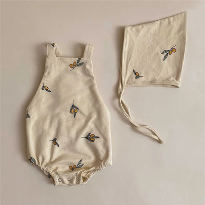 Fashion Baby Romper With Hats Long Sleeve Cotton Baby Girl Jumpsuits Newborn Baby Boy Clothes