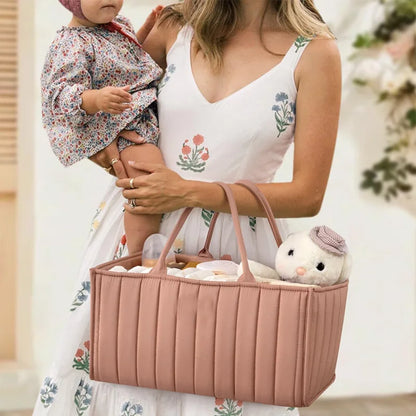 Baby Multifunctional Diaper Organizer Bag Folding Portable Stackers & Caddies High Capacity Storage for Baby Things mommy bags