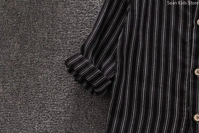 New Toddler for Kids Spring Children Clothes Boys Shirts Blouses Long Sleeve Strip Shirt Casual Cotton Shirts Tops Camisas