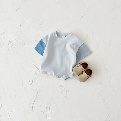 Summer Children's Clothes Baby Boy T-Shirt+Pant 2Pcs Kids Solid Short Sleeve Elastic Waist Suit Toddle Girl Clothes Baby Outfit