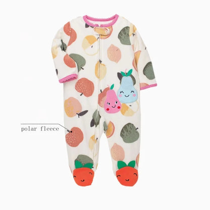 Newborn Baby Boy Clothes Fleece Warm Infant Baby Rompers Spring Autumn Toddler Girls Jumpsuit Kids Costume