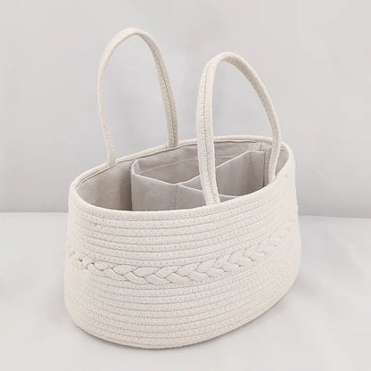 Multifunctional Travel Out Portable Mommy Bag Cotton Rope Diaper Bag Diaper Storage Bag Baby Diaper Storage Basket