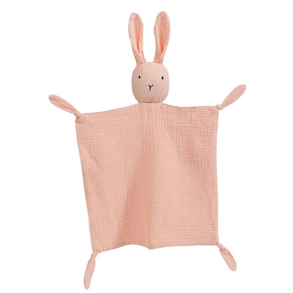 Baby Blanket Muslin Newborn Baby Sleeping Dolls Cute Rabbit Soft Cotton Gauze Kids Sleep Soothe Appease Towel Bibs Boys Girls