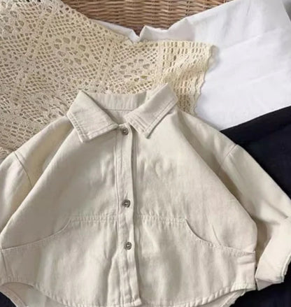 Boys Baby's Kids Blouse Coat Jacket Outwear Cotton 2024 Lapel Spring Autumn Shirts Outwear Sunscreen Beach Children's Clothing