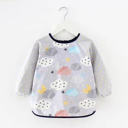 Baby Items Baby Bibs Cotton Waterproof Infant Bib Full Sleeve Gown Children Long Sleeve Apron Coverall Feeding Drawing Bibs