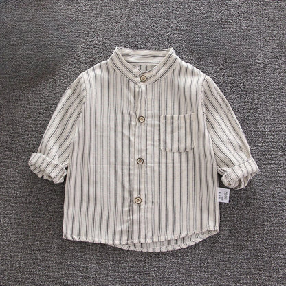 New Toddler for Kids Spring Children Clothes Boys Shirts Blouses Long Sleeve Strip Shirt Casual Cotton Shirts Tops Camisas