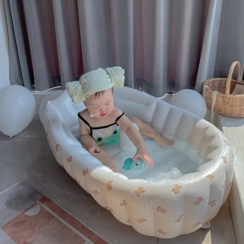 Children's Inflatable Bathtub  Home Bath Basin Baby Inflatable Bathtub Indoor Children's Swimming Pool