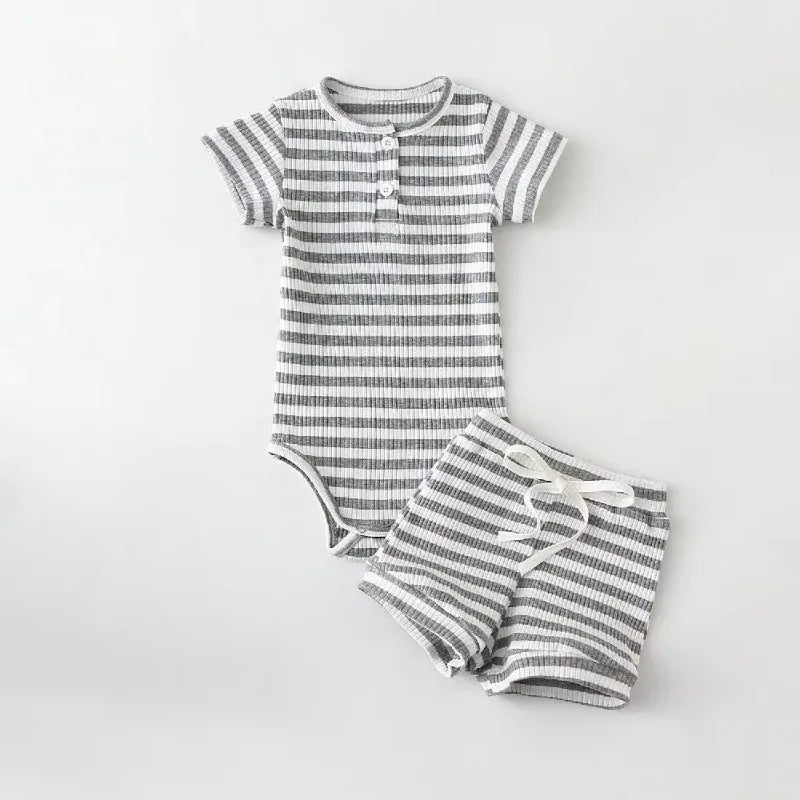 Baby Boy Suits for Spring Summer Cotton Infant Homewear Bodysuit + Pants Newborn Boy Clothes Set