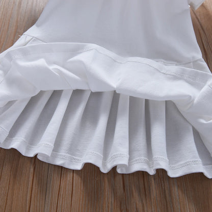 Toddler Girls' Dress Ages 2-6 Yellow Collared Summer Cotton Clothes for Children Cute Casual Outfit