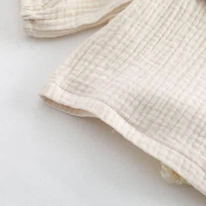 Infant Baby Girls Clothes Suit Long Sleeved Cotton Embroidered Shirt+Corduroy Jumpsuit Spring Autumn Children Clothing Suit