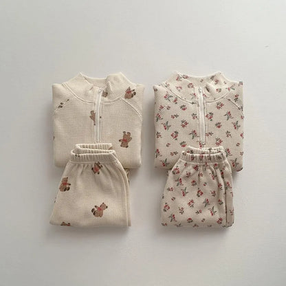 Newborn Baby Girls Boys Solid Color Clothes Set Long Sleeve O-neck Tops + Long Pants Kid Clothing Outfit Infant Boy Clothes