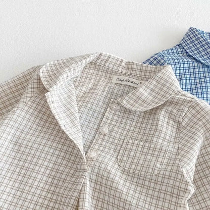 Baby Boys Clothes Girls Plaid Romper Long Sleeve Infant Bodysuit Custumes for Babies Romper Newborn Baby Clothes with Pockets