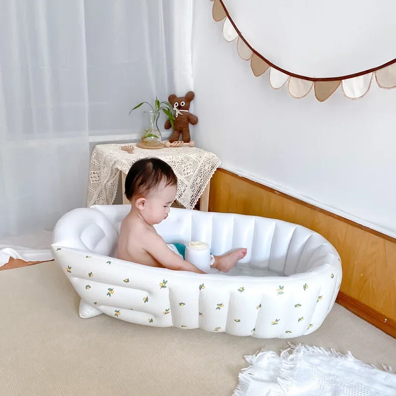 Children's Inflatable Bathtub  Home Bath Basin Baby Inflatable Bathtub Indoor Children's Swimming Pool