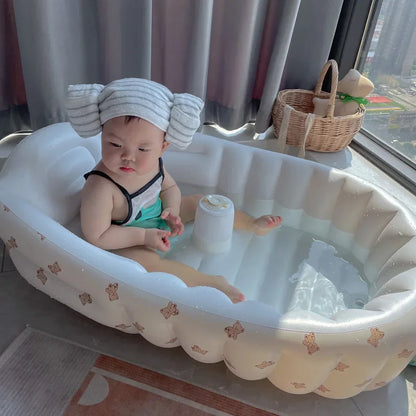 Children's Inflatable Bathtub  Home Bath Basin Baby Inflatable Bathtub Indoor Children's Swimming Pool