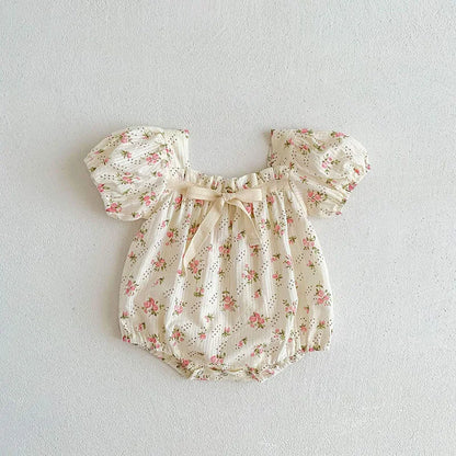 Baby Clothing Summer Newborn Clothing Floral Romper TGie Jumpsuits Short Sleeve Sunsuits 0-2Y Infant Rompers