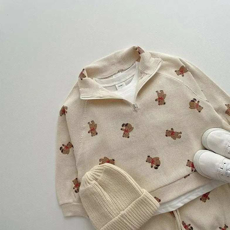 Newborn Baby Girls Boys Solid Color Clothes Set Long Sleeve O-neck Tops + Long Pants Kid Clothing Outfit Infant Boy Clothes