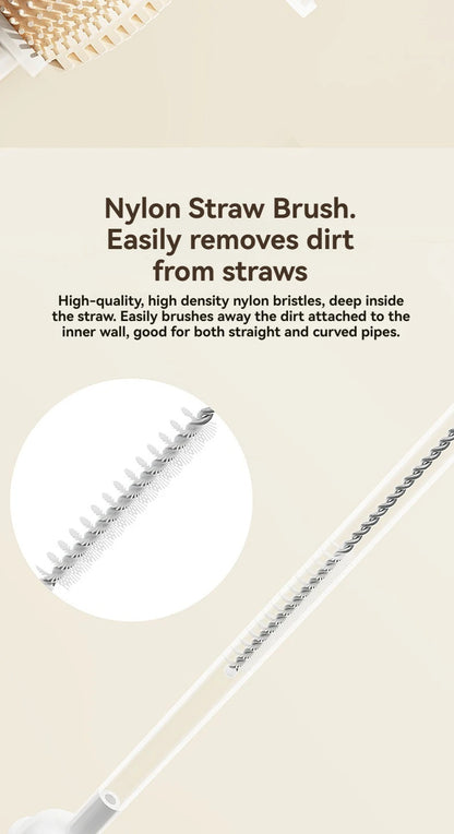 Silicone Baby Bottle Brush, Portable Bottle Brush Set, Baby Bottle Cleaning Brush with Drying Rack